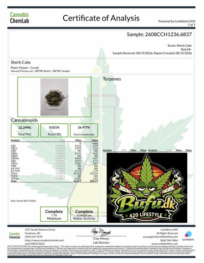10g THC-A Sherp Cake 25%  topskud excotic indoor strain